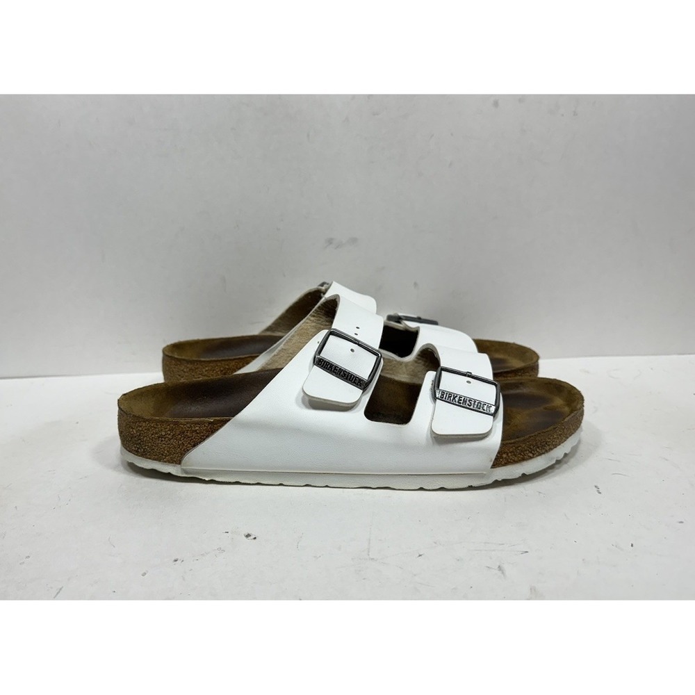 Birkenstock Arizona Birko-Flor Slip-On‎ Sandals White Mens Size 9 / 42